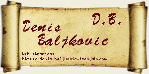 Denis Baljković vizit kartica